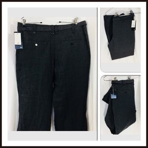 H&M gray 100% Linen Career Slacks Size 14